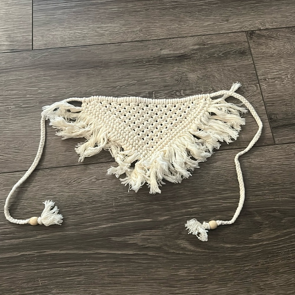 Crocheted pet bandana